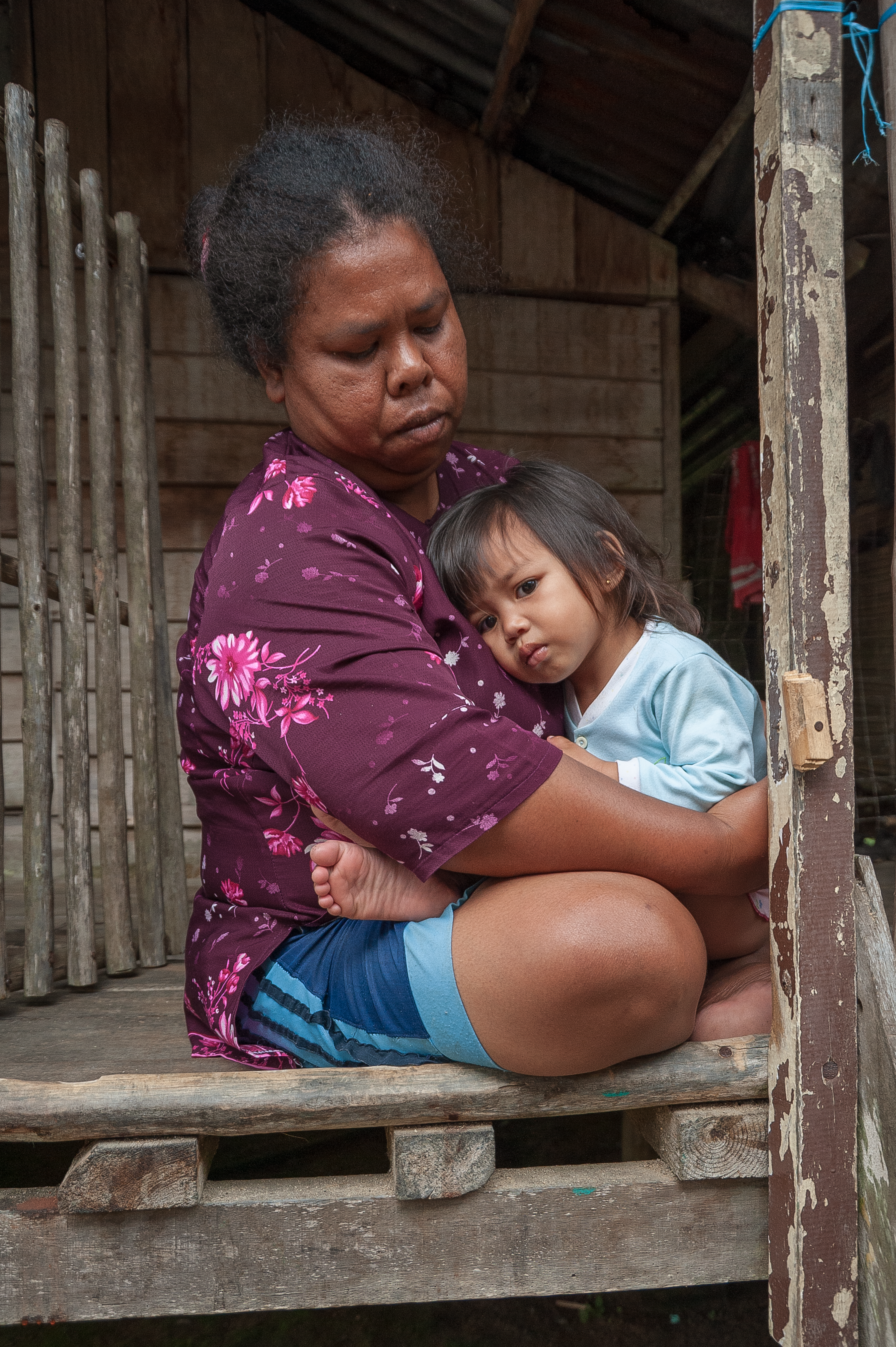Mother and Child in Rustic Rural Setting · Free Stock Photo