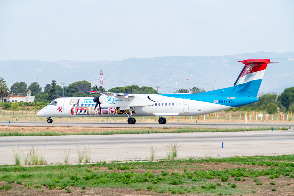 An Aerolineas Argentinas aircraft taking off from an airport in Argentina