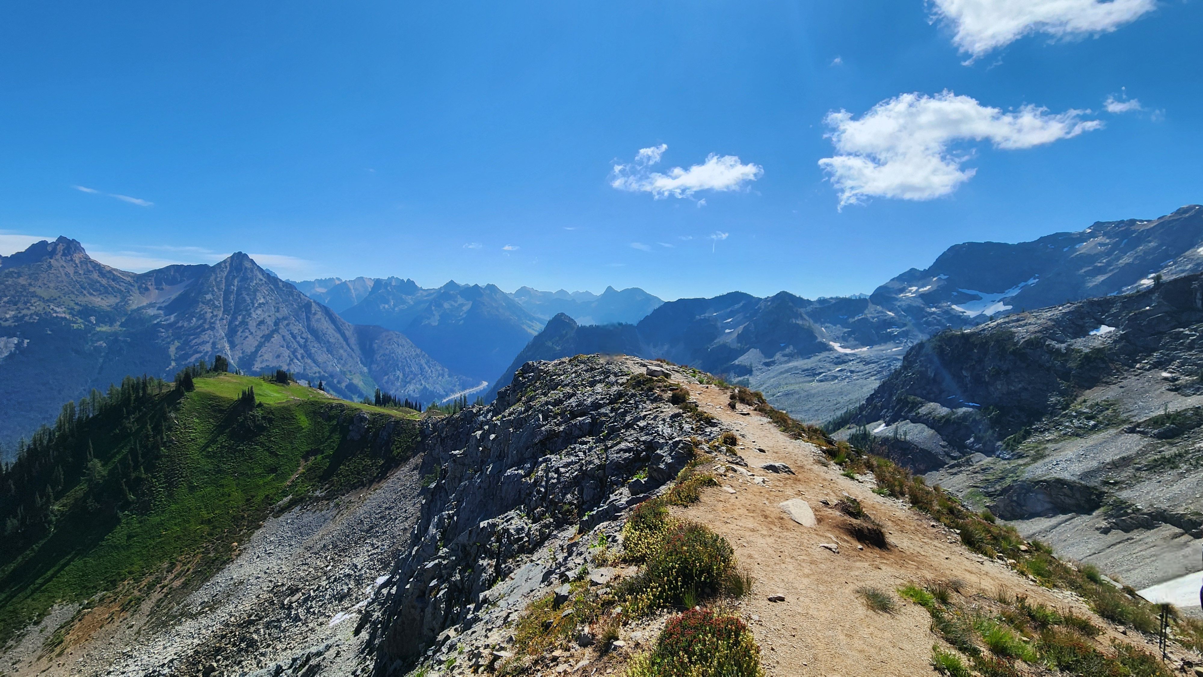 Scenic Mountain Ridge View under Clear Blue Sky · Free Stock Photo
