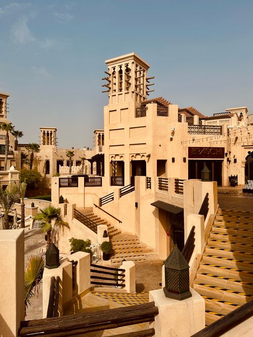 Free Explore the stunning Arabian architectural design in Dubai's unique buildings. Stock Photo