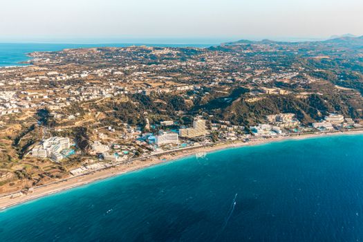 An Aerial Shot of a Coastal City