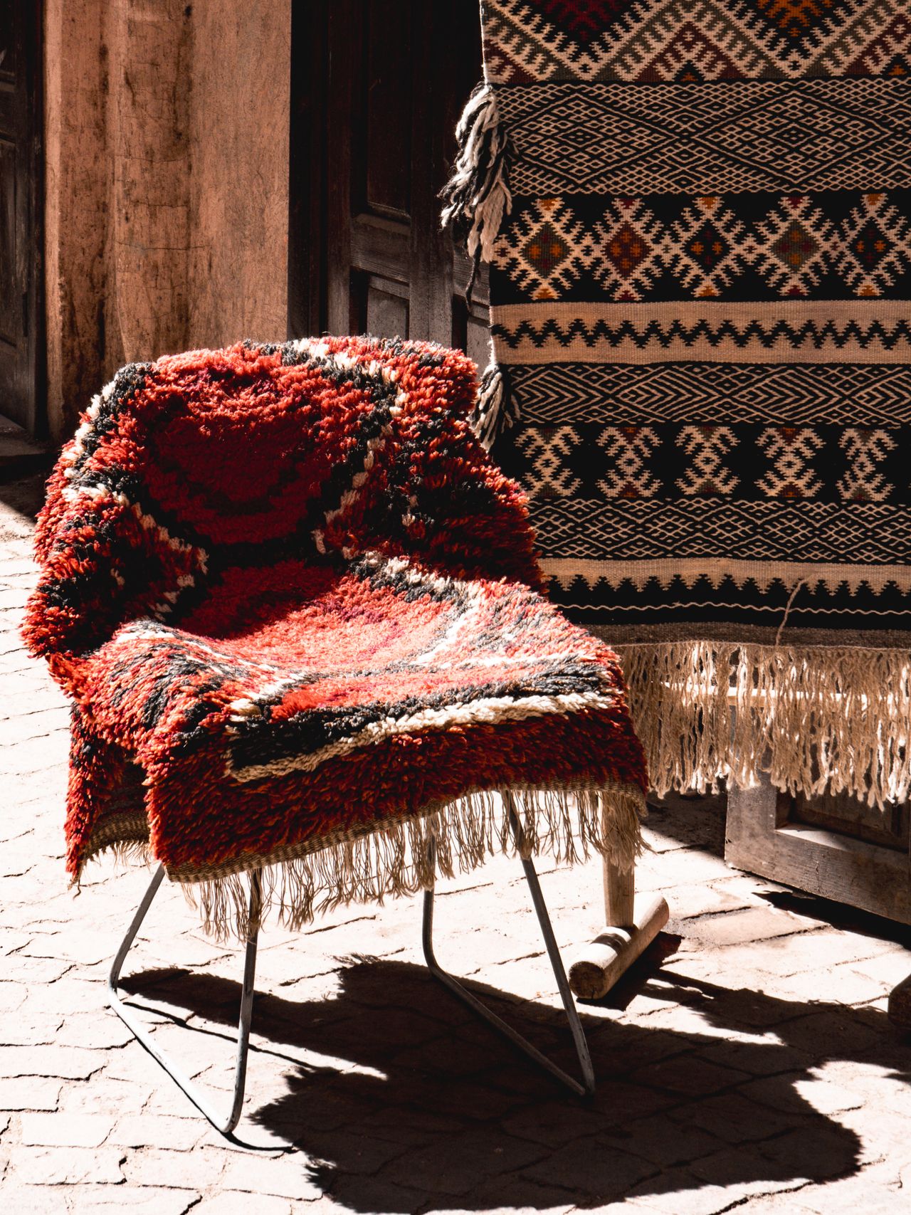 Beni Ourain wool rug