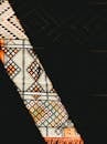 Traditional Moroccan Textile with Geometric Patterns
