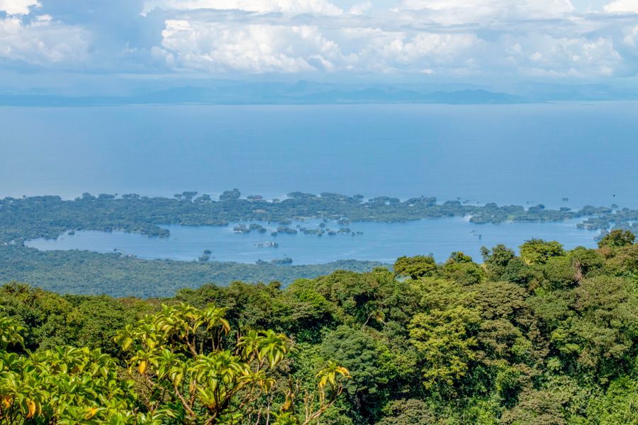 Vues aériennes des Isletas et Volcan Mombacho