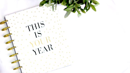 Free This Is Your Year Notebook Stock Photo