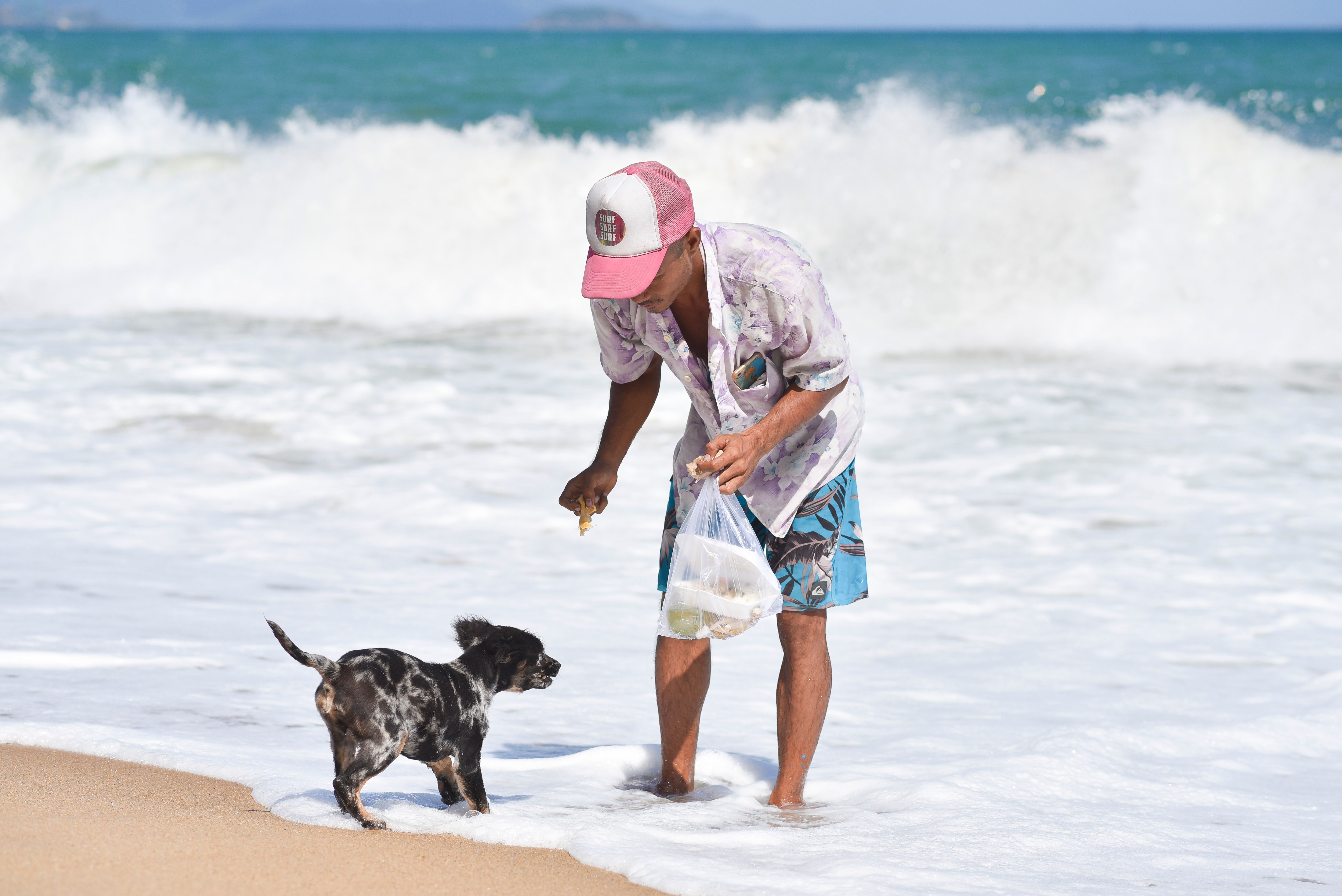 Beachlife of a local boy and his puppy 