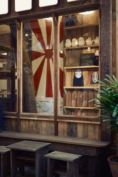 Cozy Japanese interior showcasing traditional decor and wooden furnishings.
