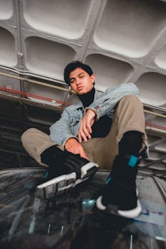 吉隆坡的车上，时尚年轻人展现着休闲风格