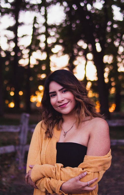 Free Woman Near Fence Stock Photo