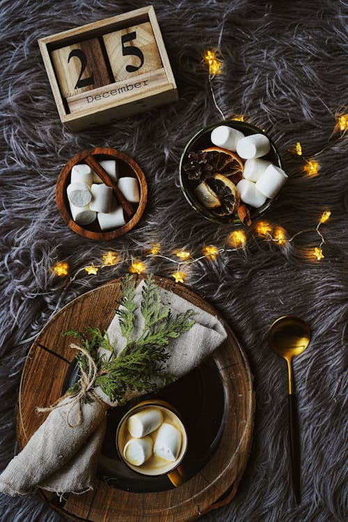 Free Christmas Theme Table Setting Stock Photo