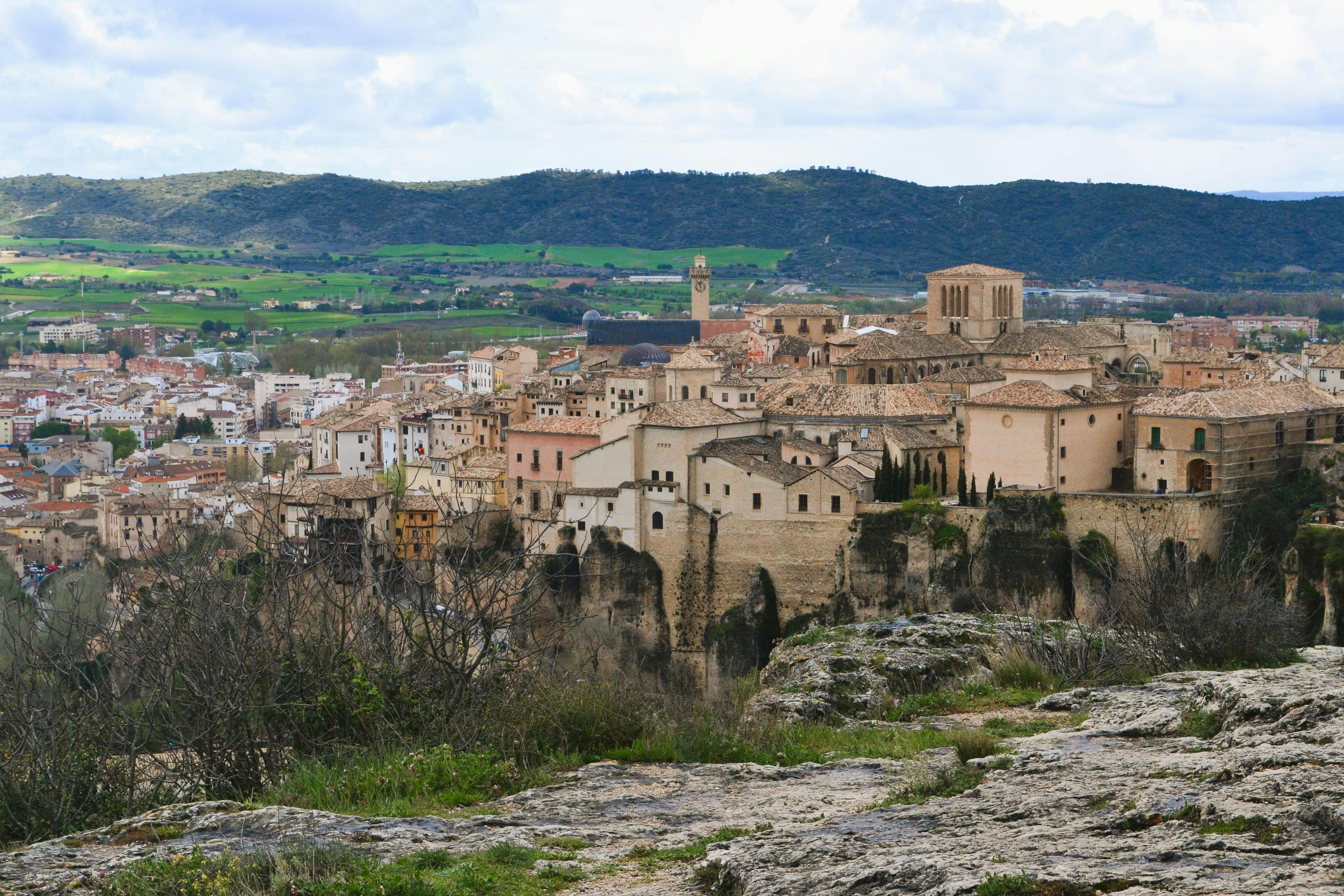 Stunning view of Cuenca's medieval architecture and landscape in Castilla-La Mancha, Spain. - Cuenca