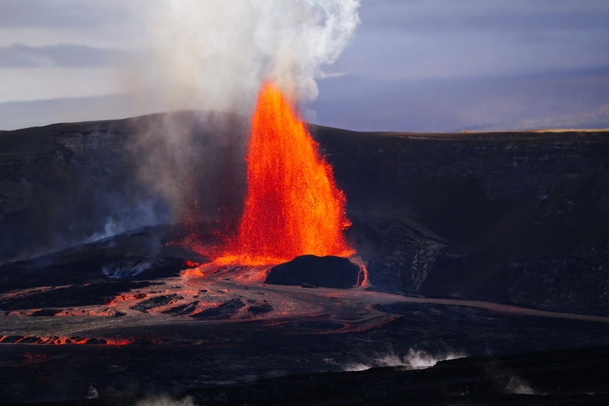 Lava fountaining from Kīlauea in Hawaiʻi Volcanoes National Park
