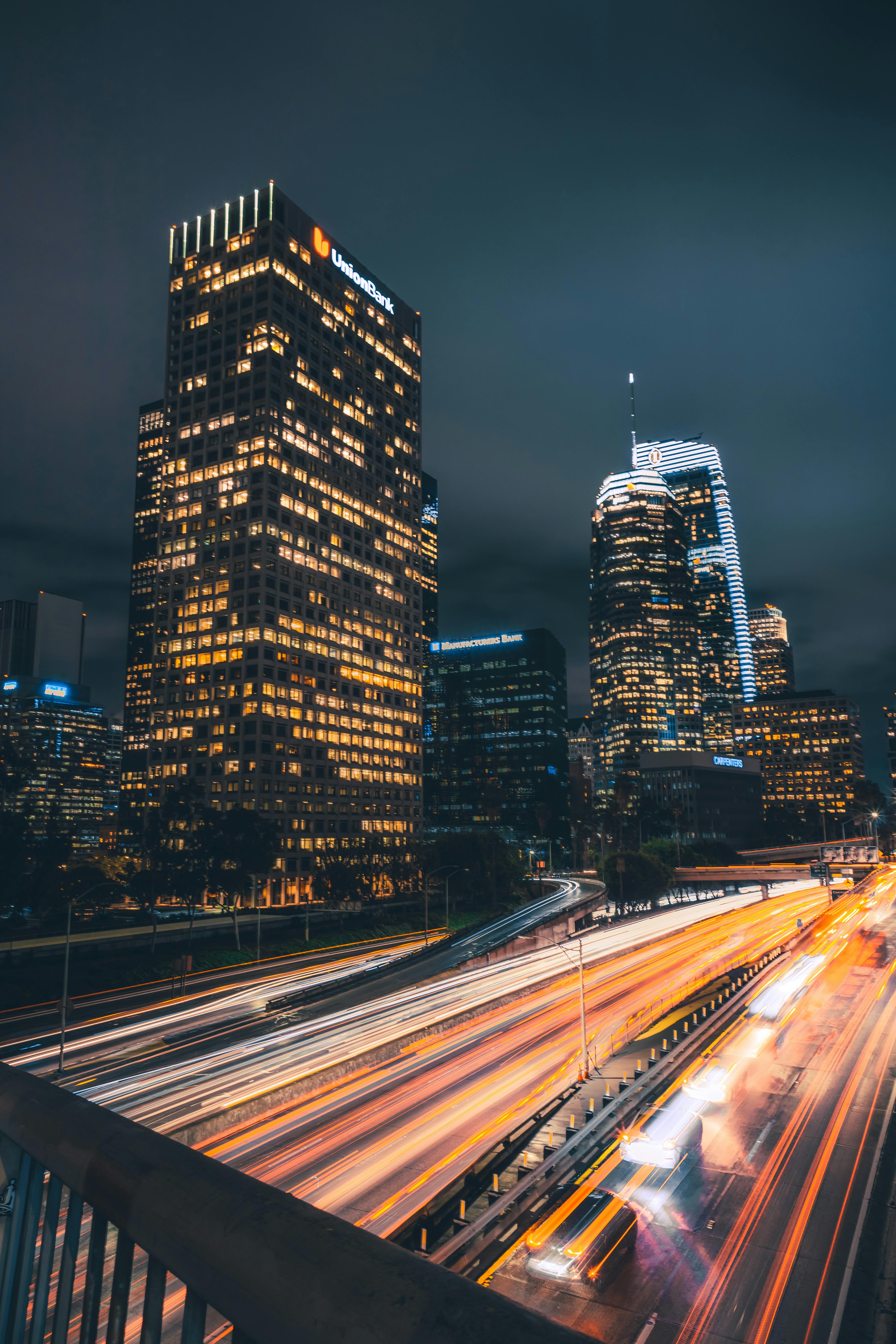 Time-Lapse Photography Of Railway And Building During Nighttime · Free ...