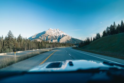 Experience the stunning mountain views on a road trip through Banff, Alberta.