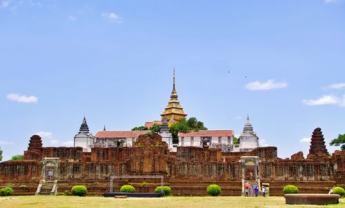 Free Explore the ancient temple ruins in Ayutthaya, Thailand, under a bright blue sky. Stock Photo
