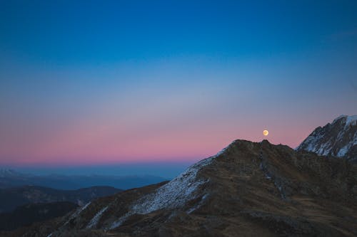 Foto stok gratis bulan darah, bulan purnama, langit biru