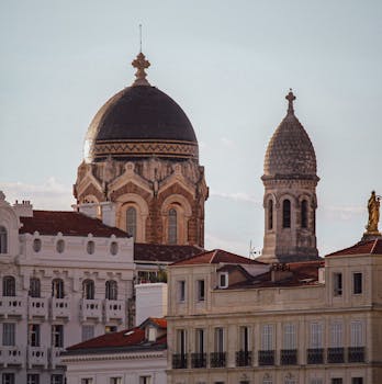 Captivating view of historical domes and elegant architecture under clear skies.