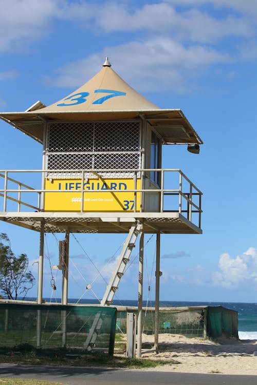 Free stock photo of life guard, life guard tower