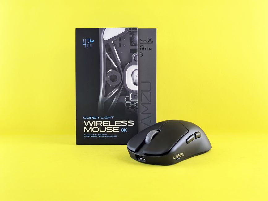 Pulsar X2H Mini Wireless Gaming Mouse in clear black, shown on Best Buy website