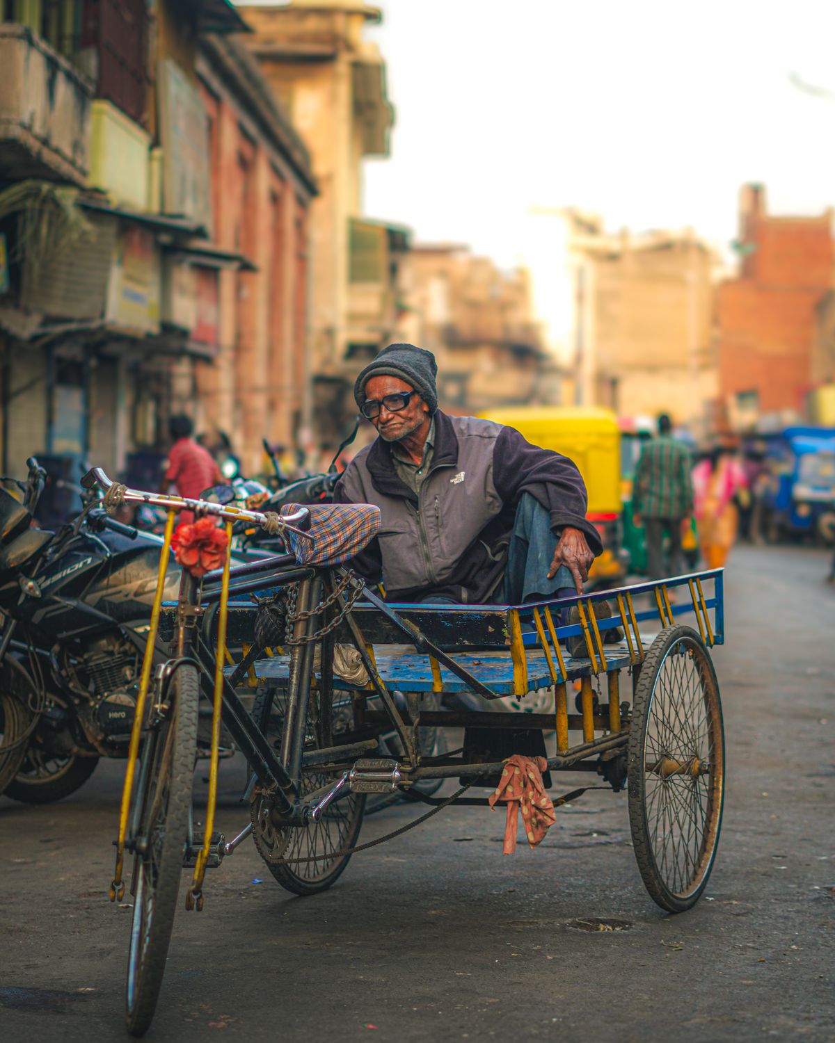 Man Riding Rickshaw · Free Stock Photo