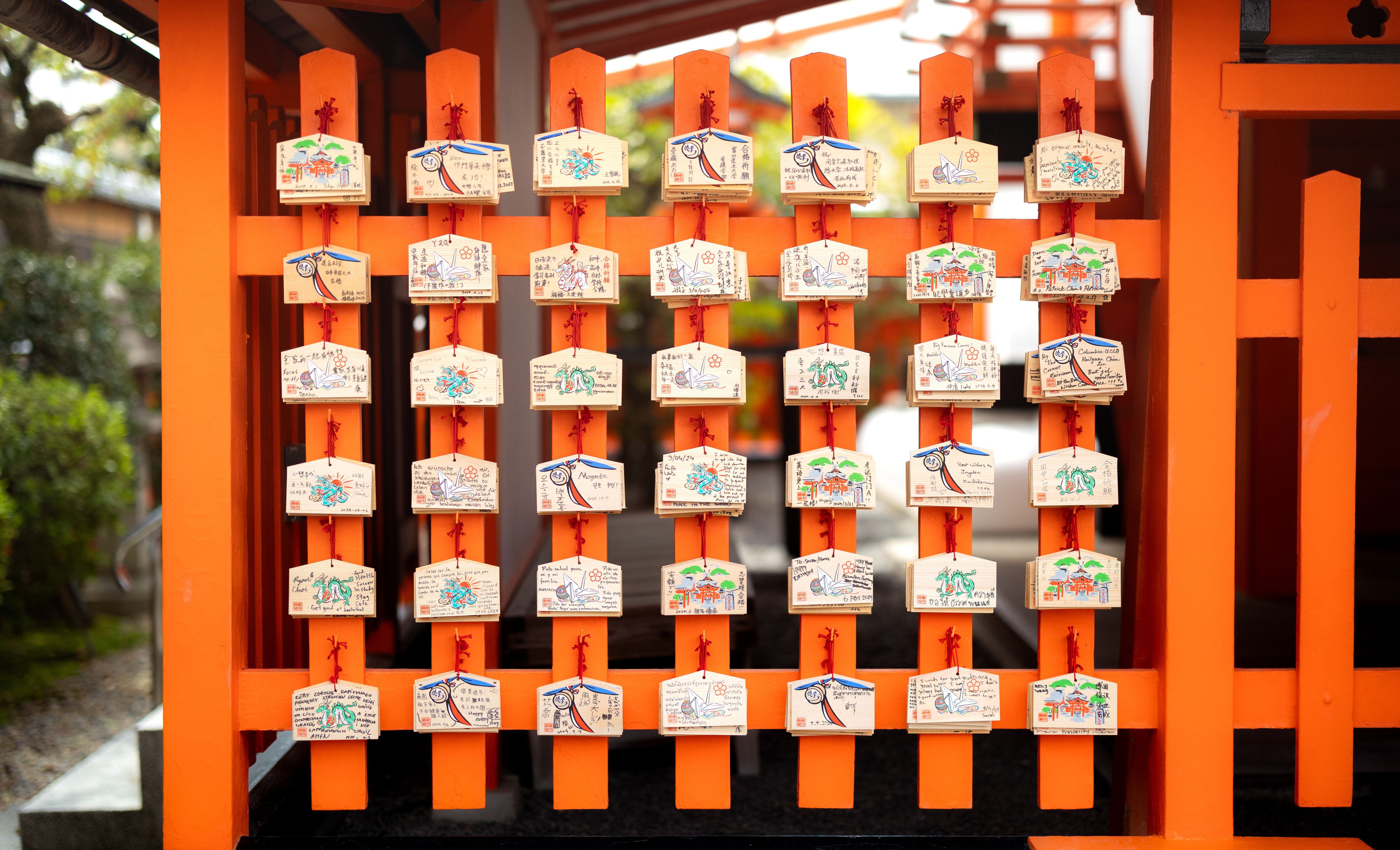 Colorful Ema Plaques at a Kyoto Shrine · Free Stock Photo