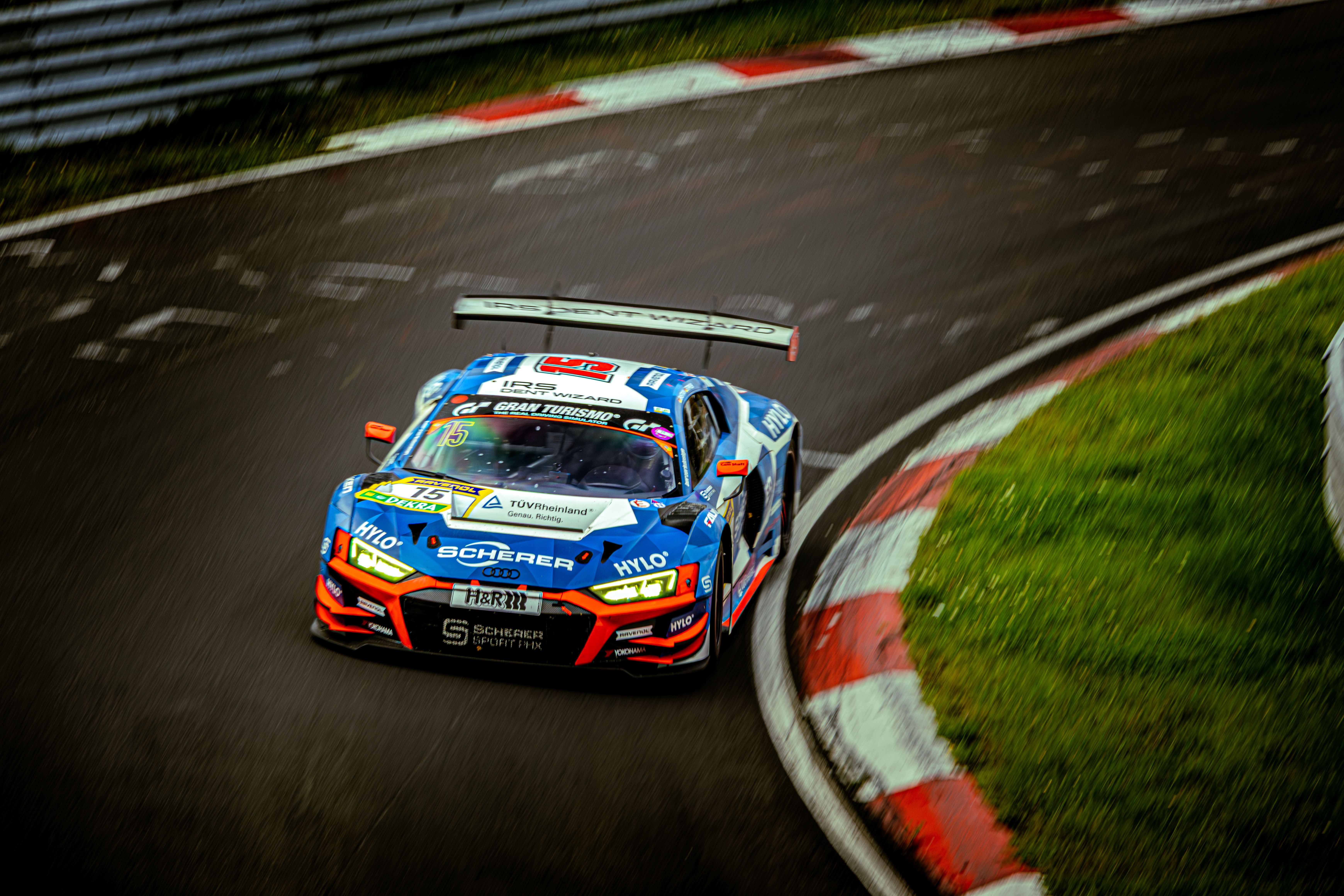 High-Speed Racing Car on German Track · Free Stock Photo