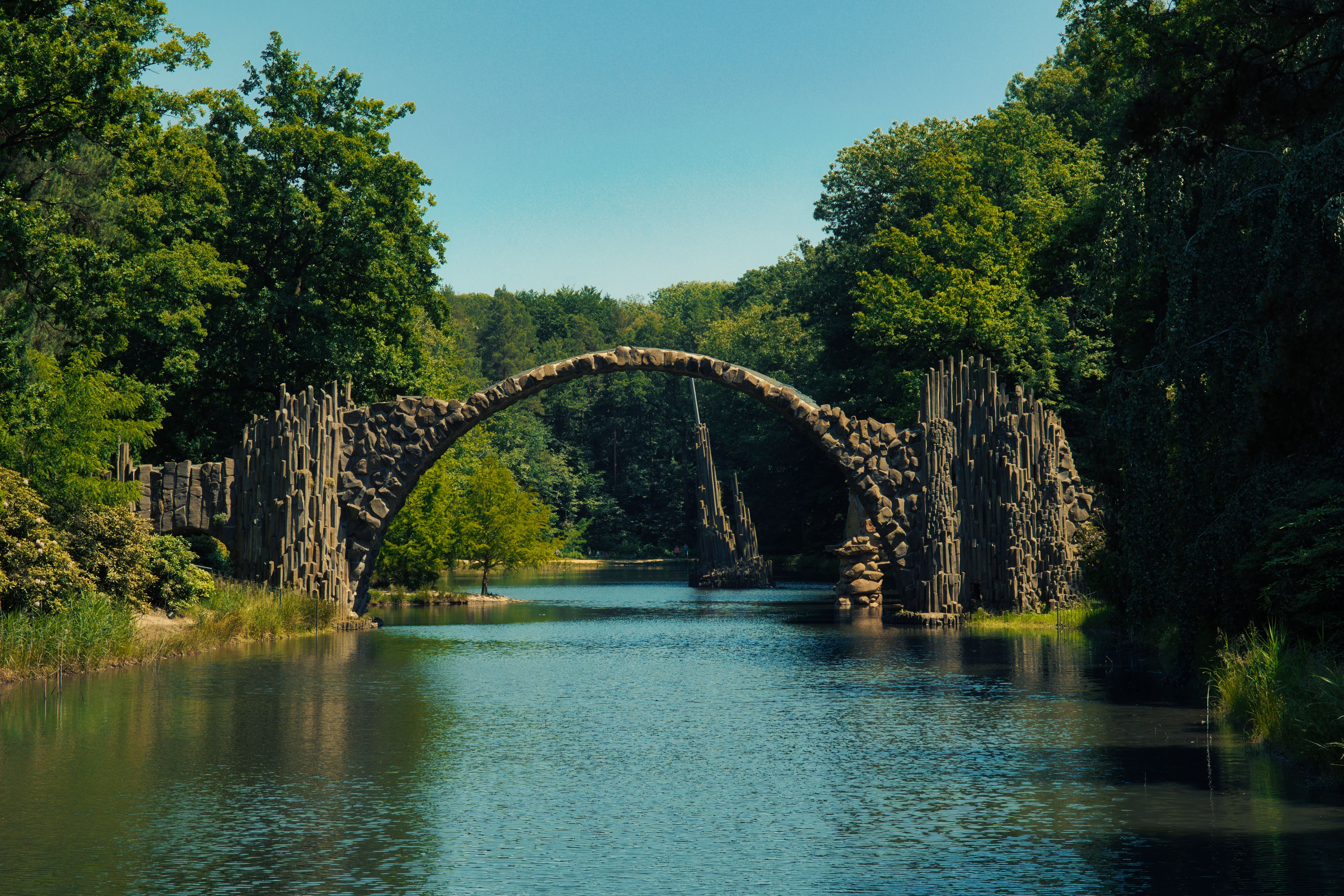 View of the Rakotzbrucke in the Kromlau Azalea and Rhododendron Park  Free  Stock Photo
