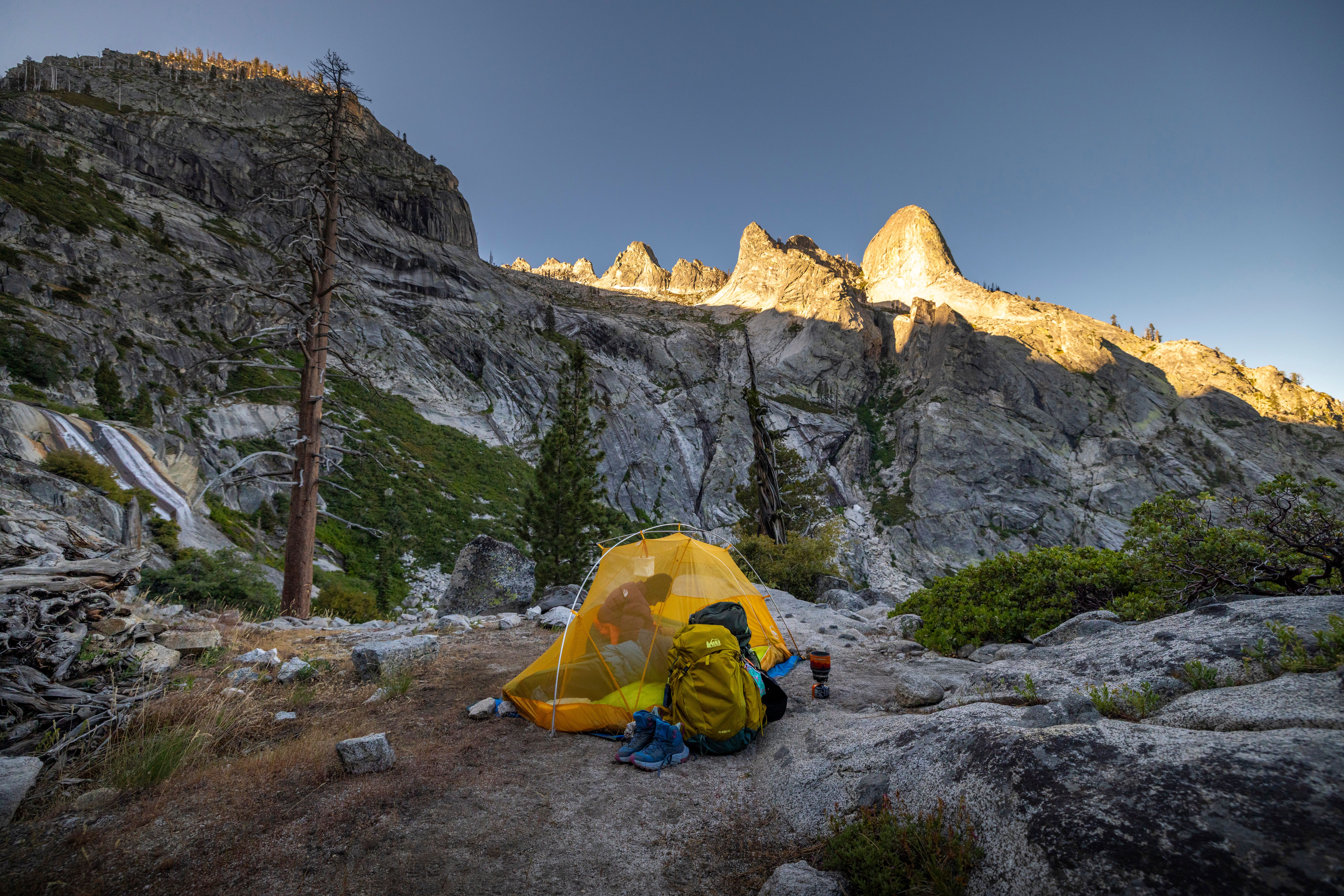 Camping Adventure in Sequoia's Alpine Wilderness