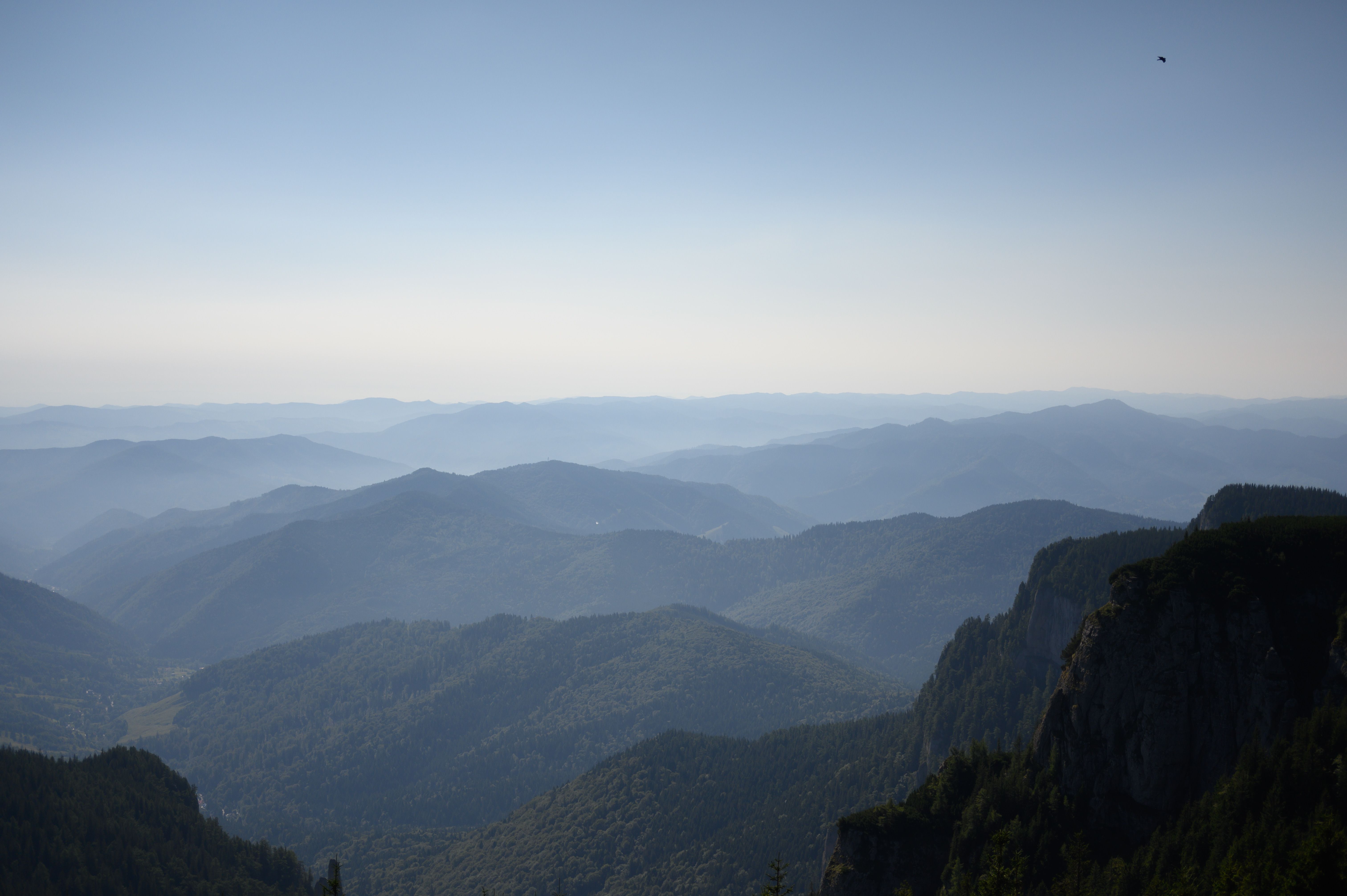 Aerial View of Misty Mountain Range Landscape · Free Stock Photo