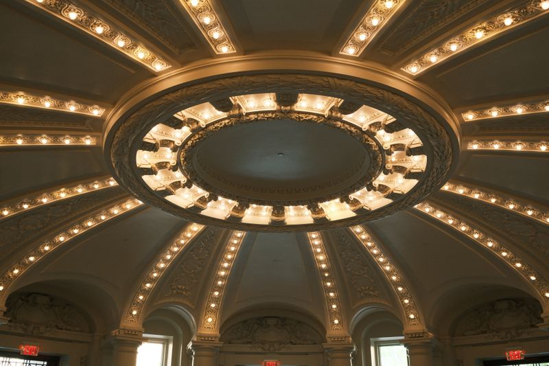 Wooden Slat False Ceiling with Warm LED Backlighting