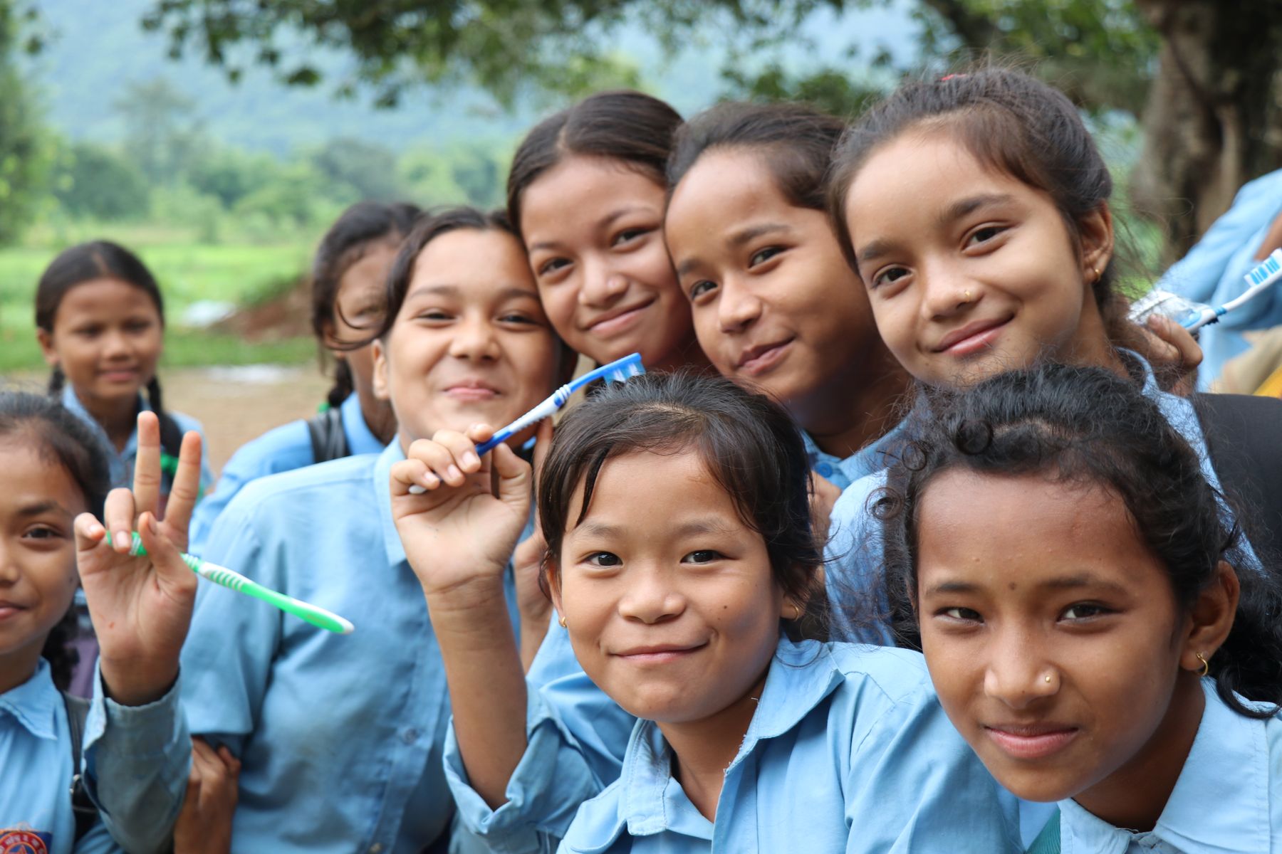Children learning in school