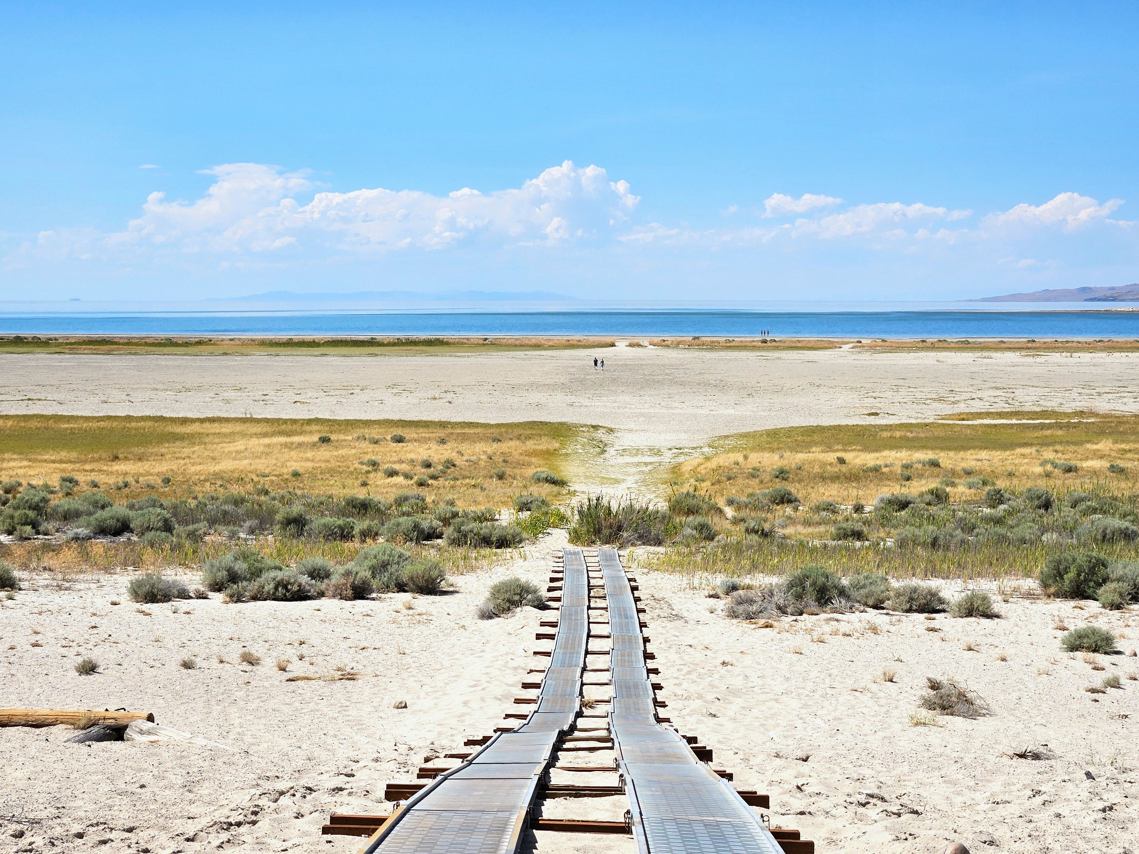 Scenic view of the Great Salt Lake in Utah