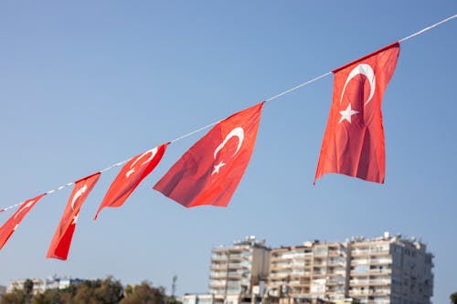 Free Flags of Turkey Stock Photo