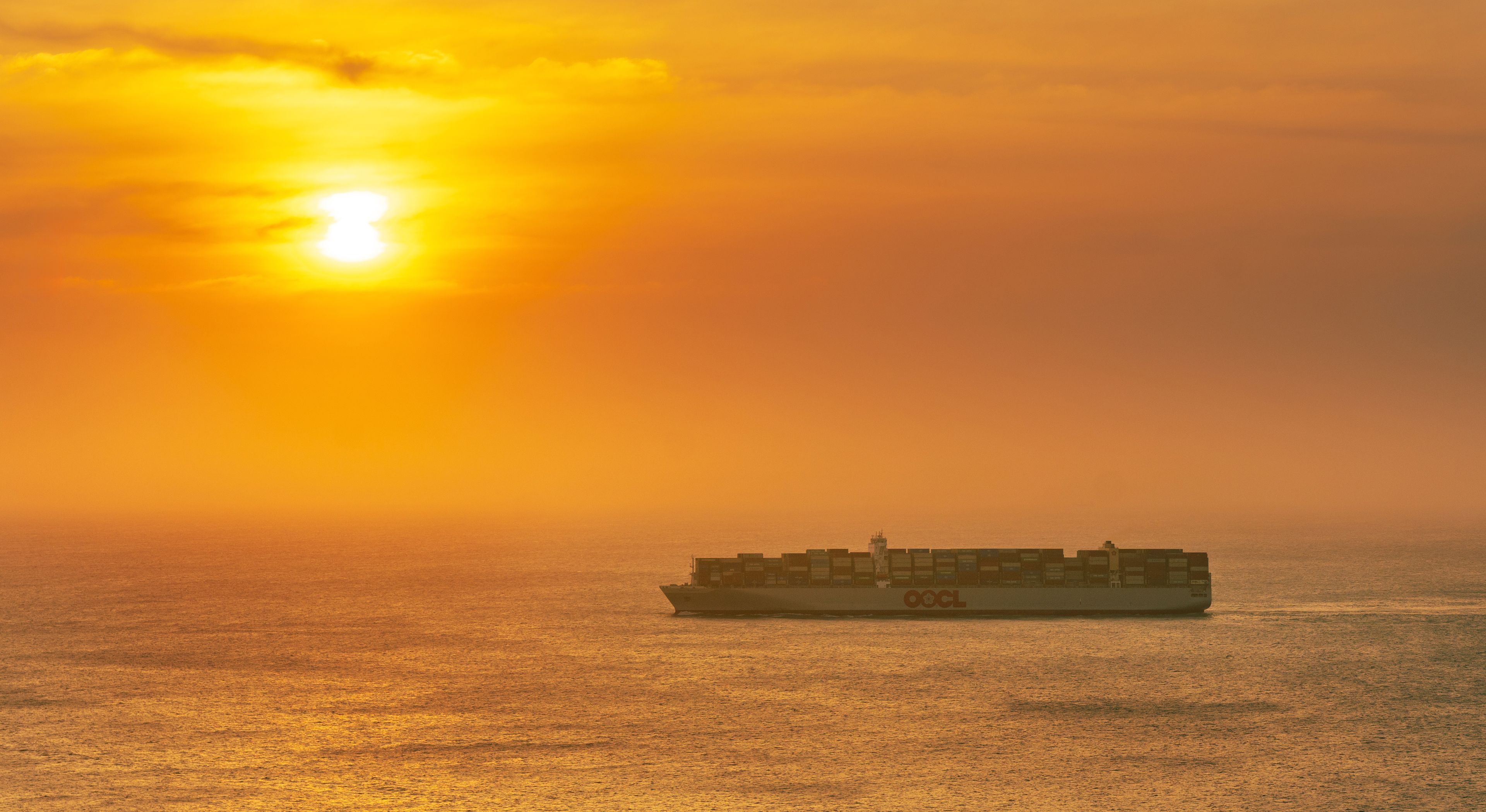 Cargo vessel at sea