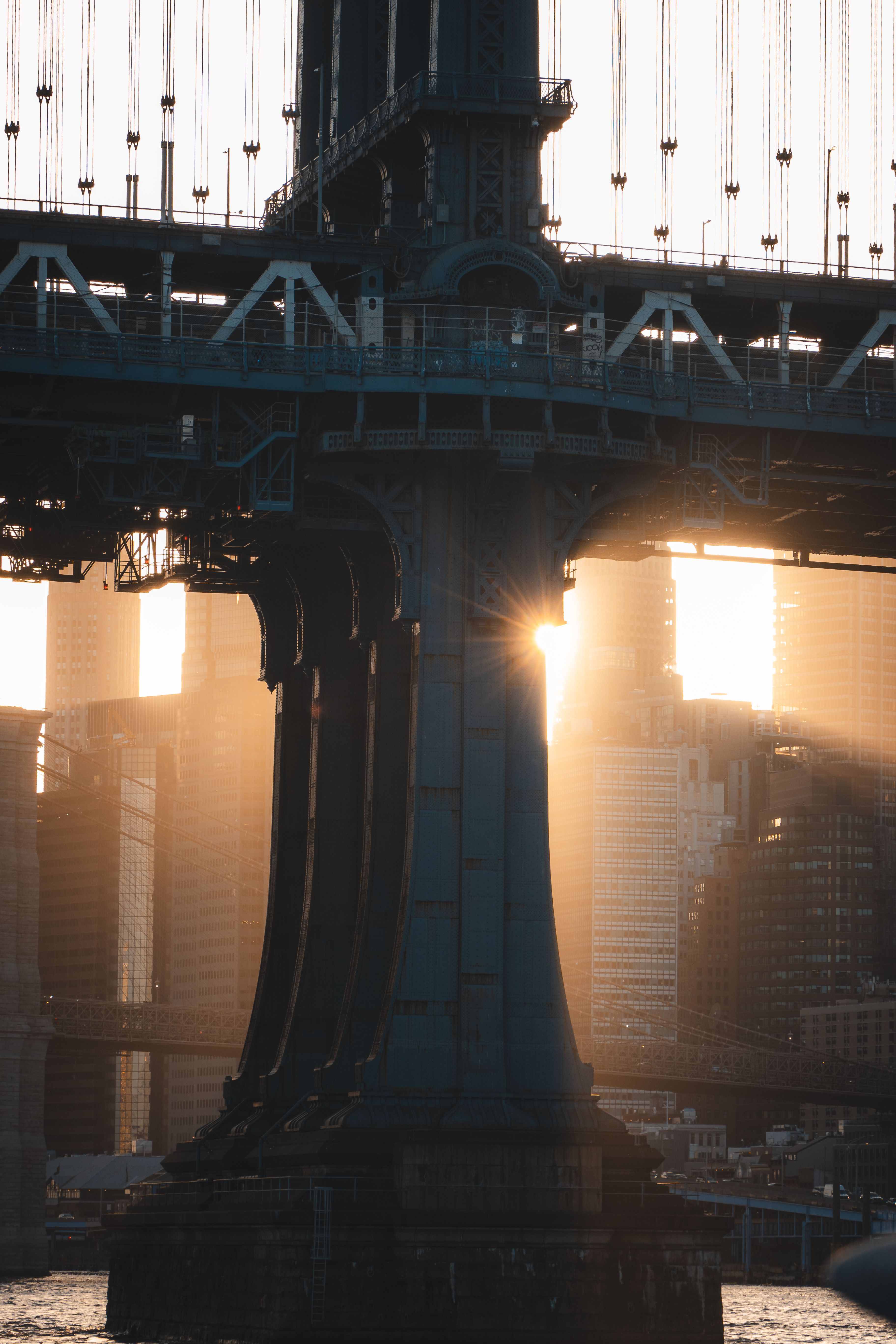 Sunset Urban View of Manhattan Bridge · Free Stock Photo
