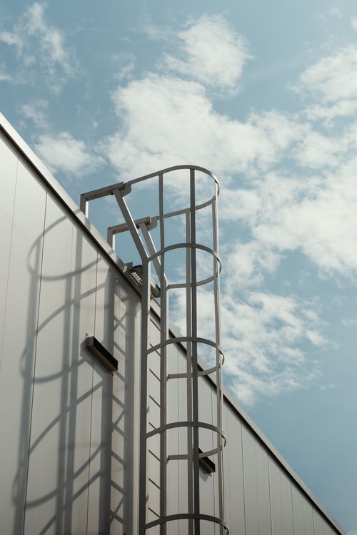 Ladder Photo Industrial Ladder Against Blue Sky Perspective · Free Stock Photo