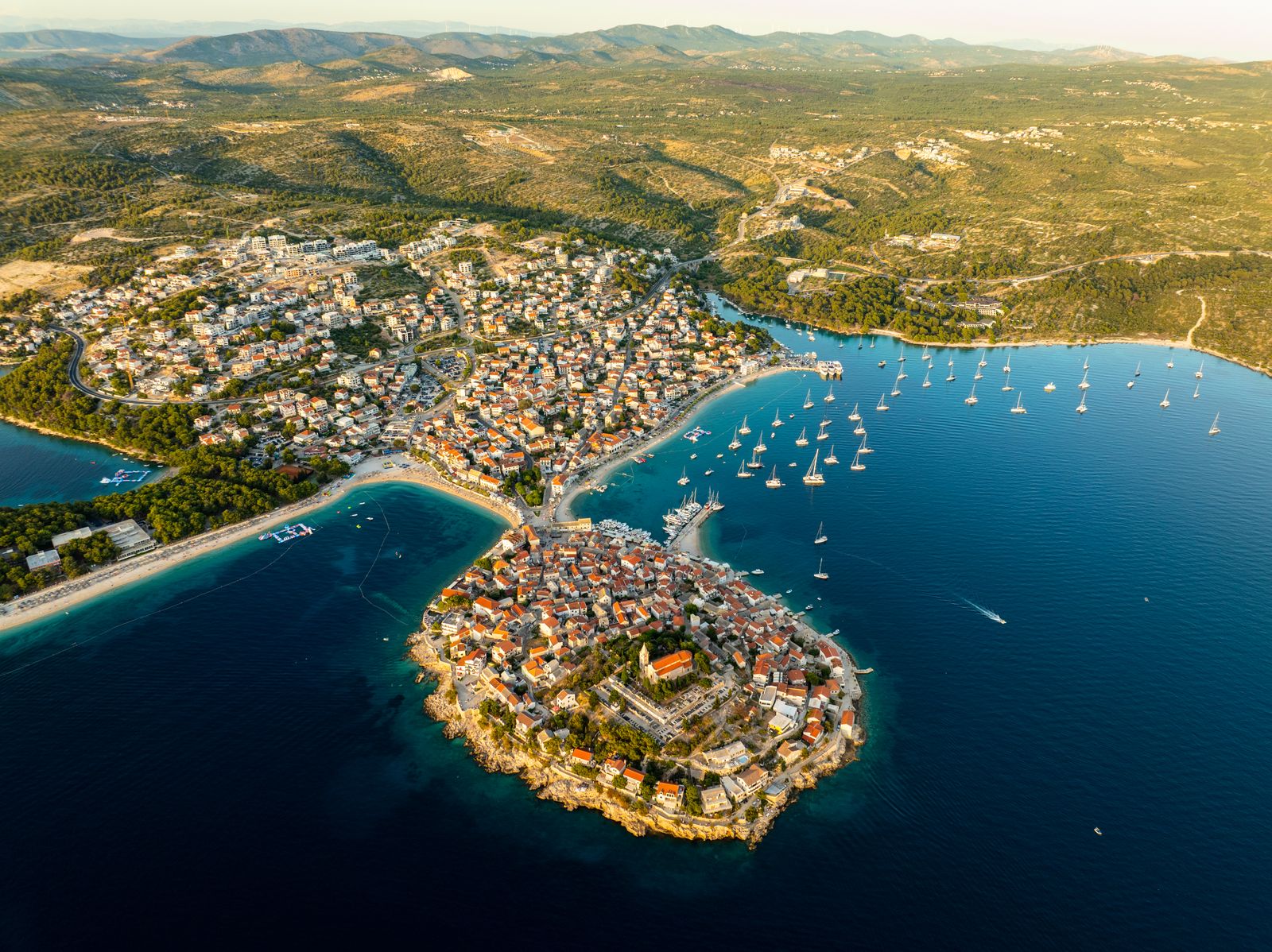 The turquoise Adriatic and green islands of the Dalmatian coast