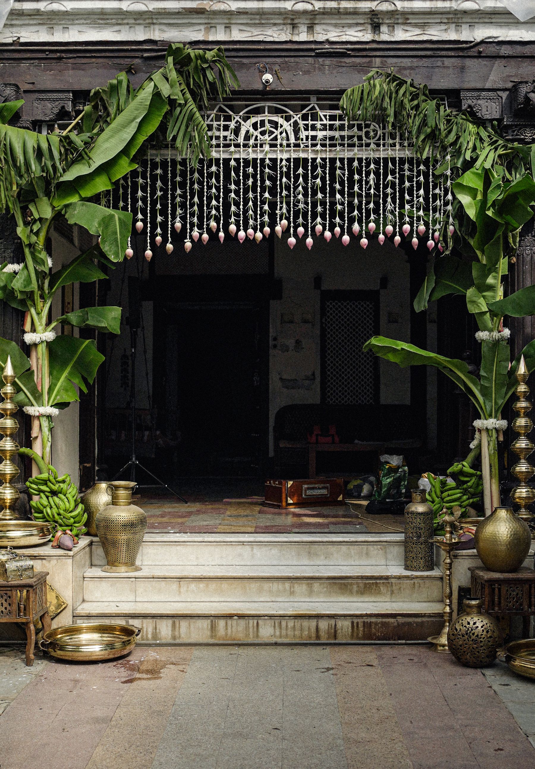 Traditional Indian wedding welcome