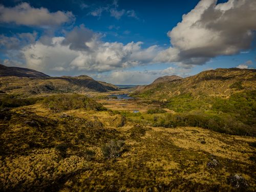 Free Breathtaking landscape in Killarney, Ireland, showcasing vibrant spring foliage and majestic hills. Stock Photo