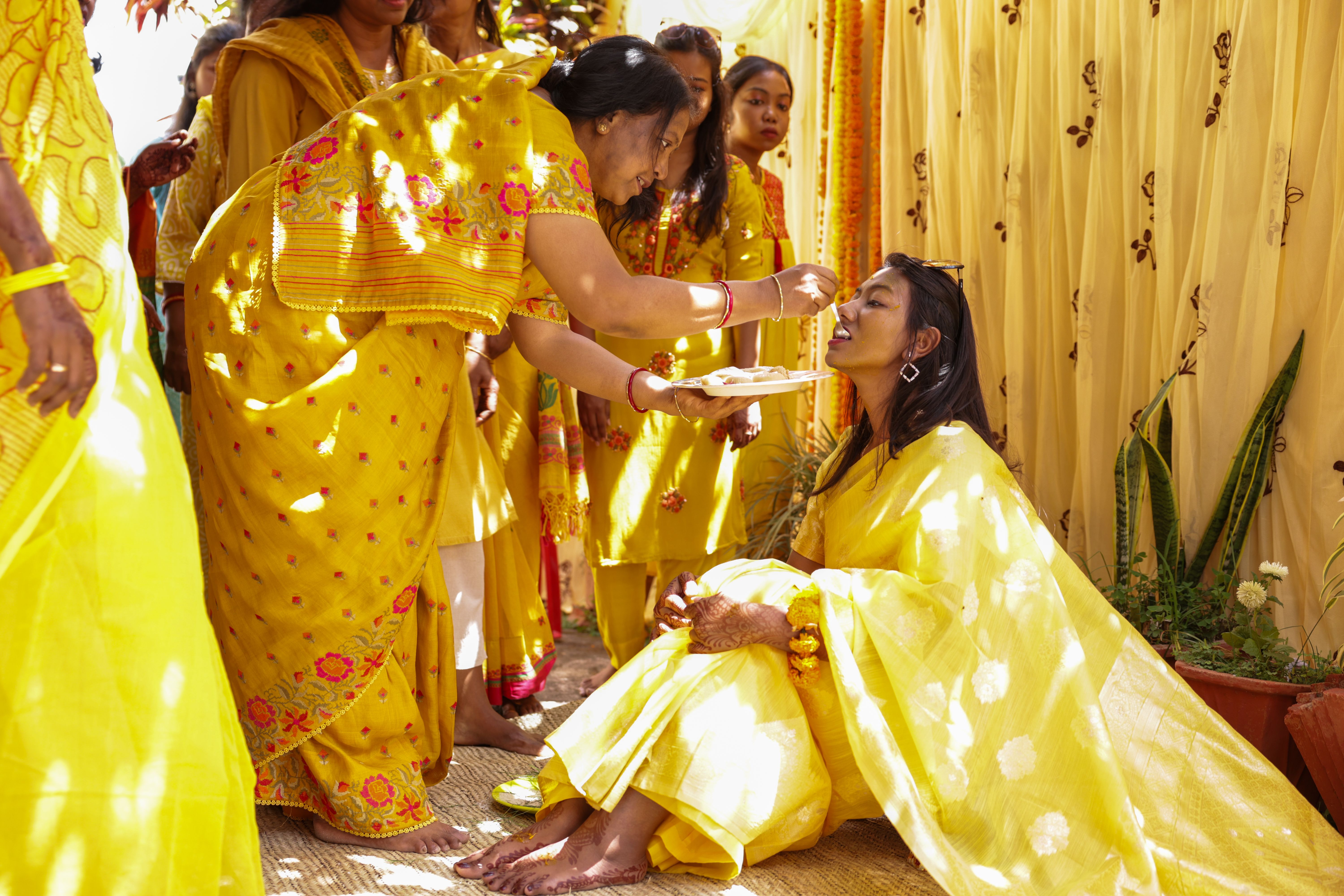 Traditional Indian Haldi Ceremony in Kerala  Free Stock Photo
