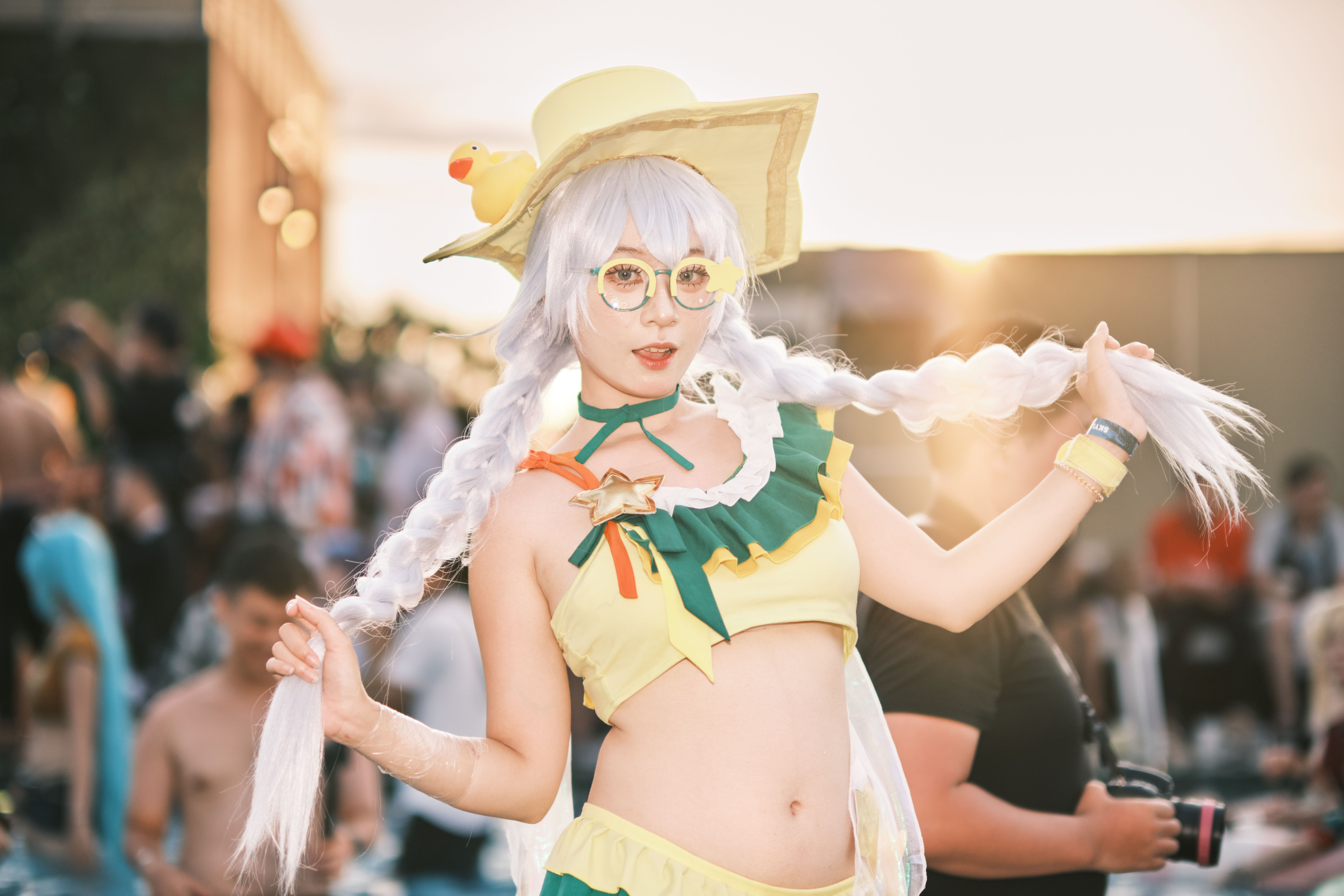 Sunny Cosplay Event with Vibrant Costume