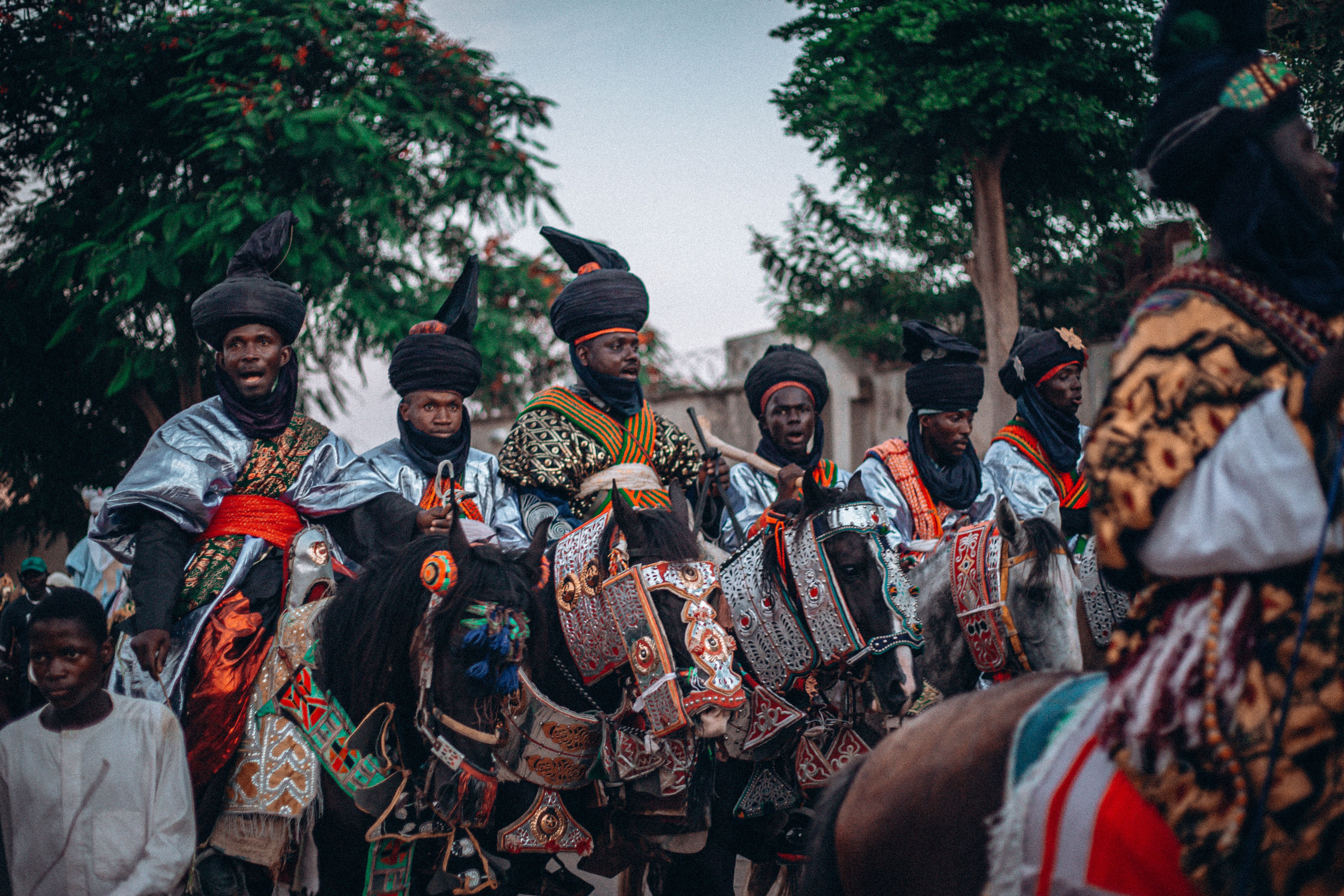 Traditional Festival with Decorated Horses and Riders · Free Stock Photo