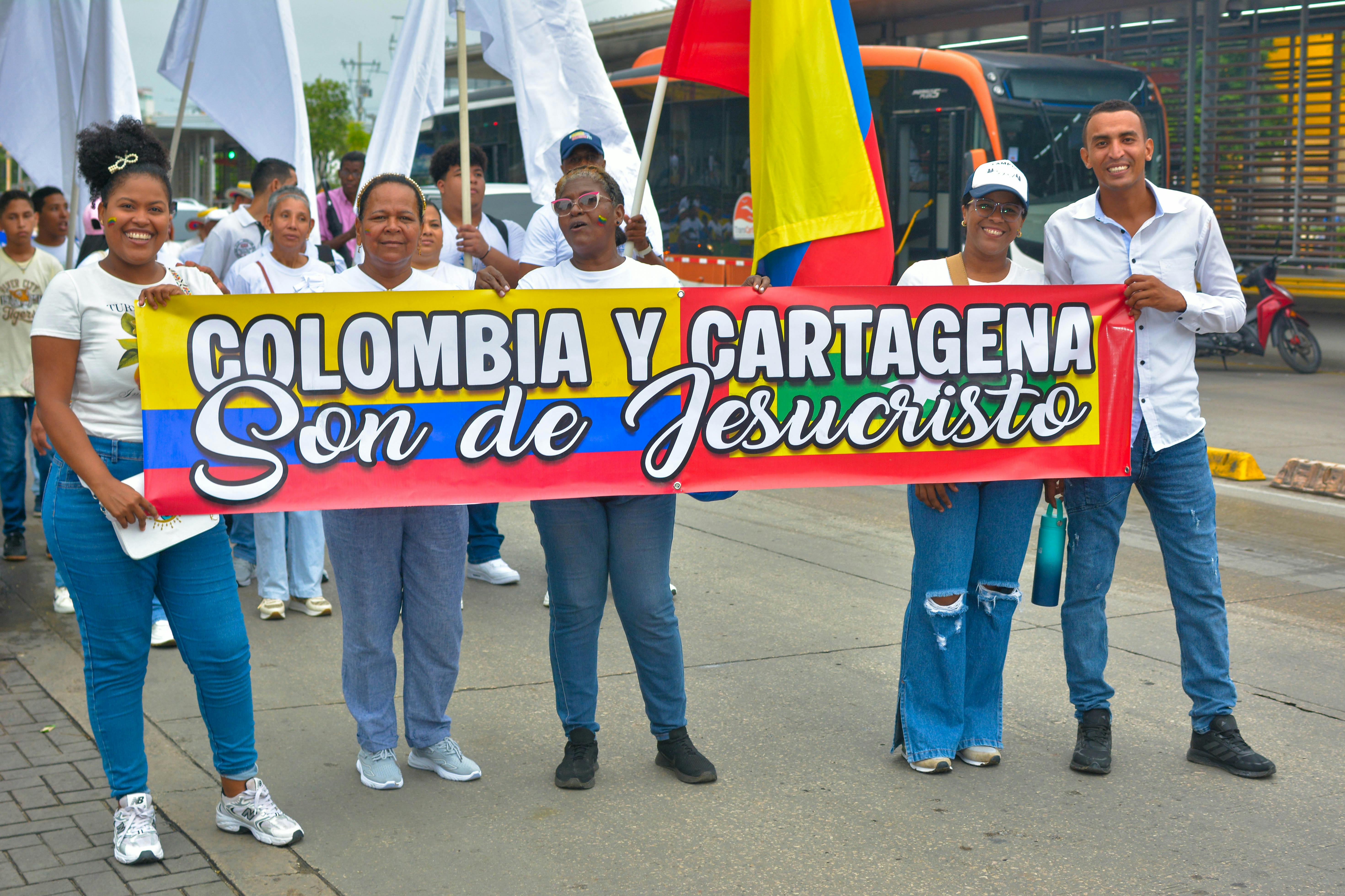 Street carnival and crowd gathering in Colombia