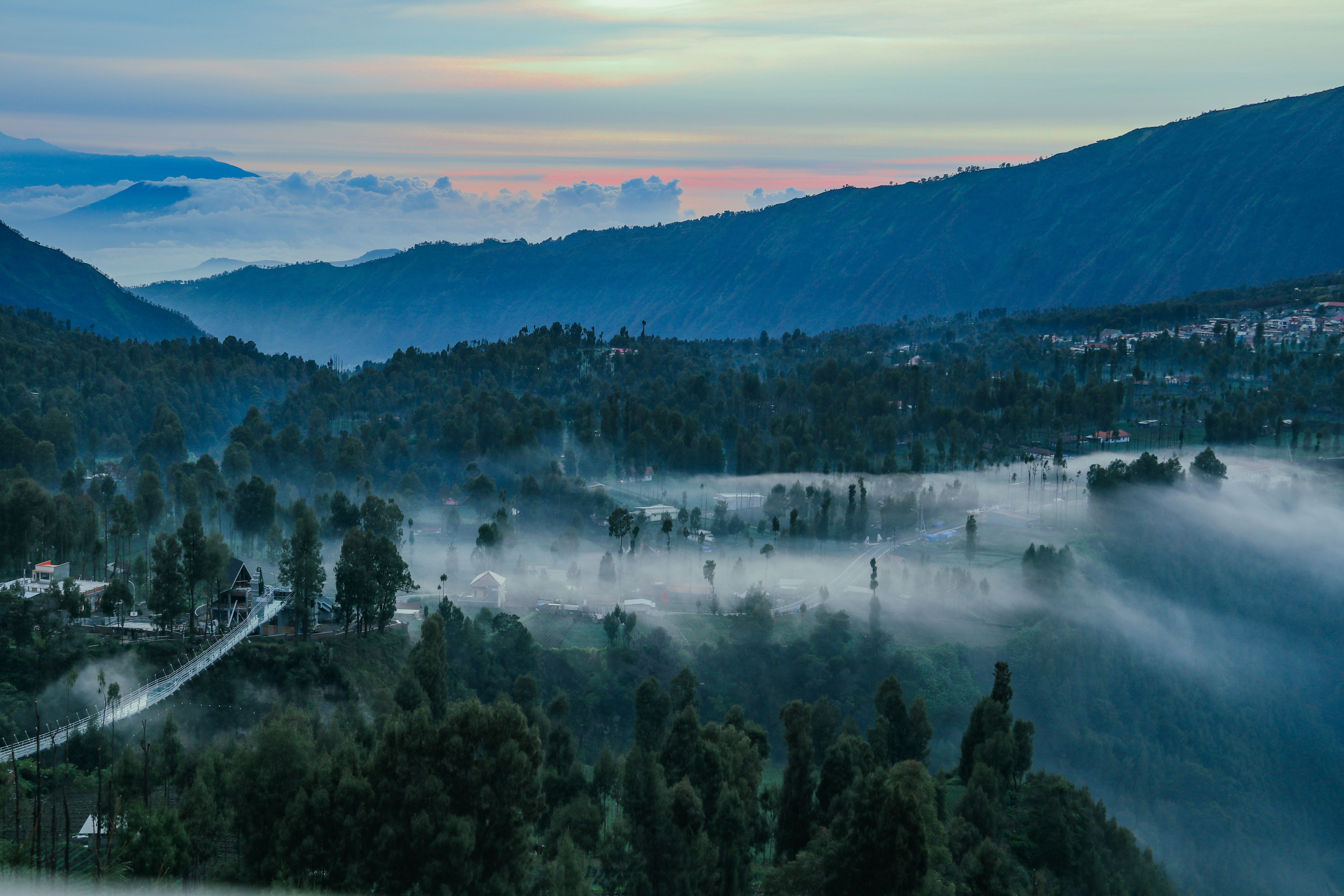 Misty Mountain Landscape at Dawn