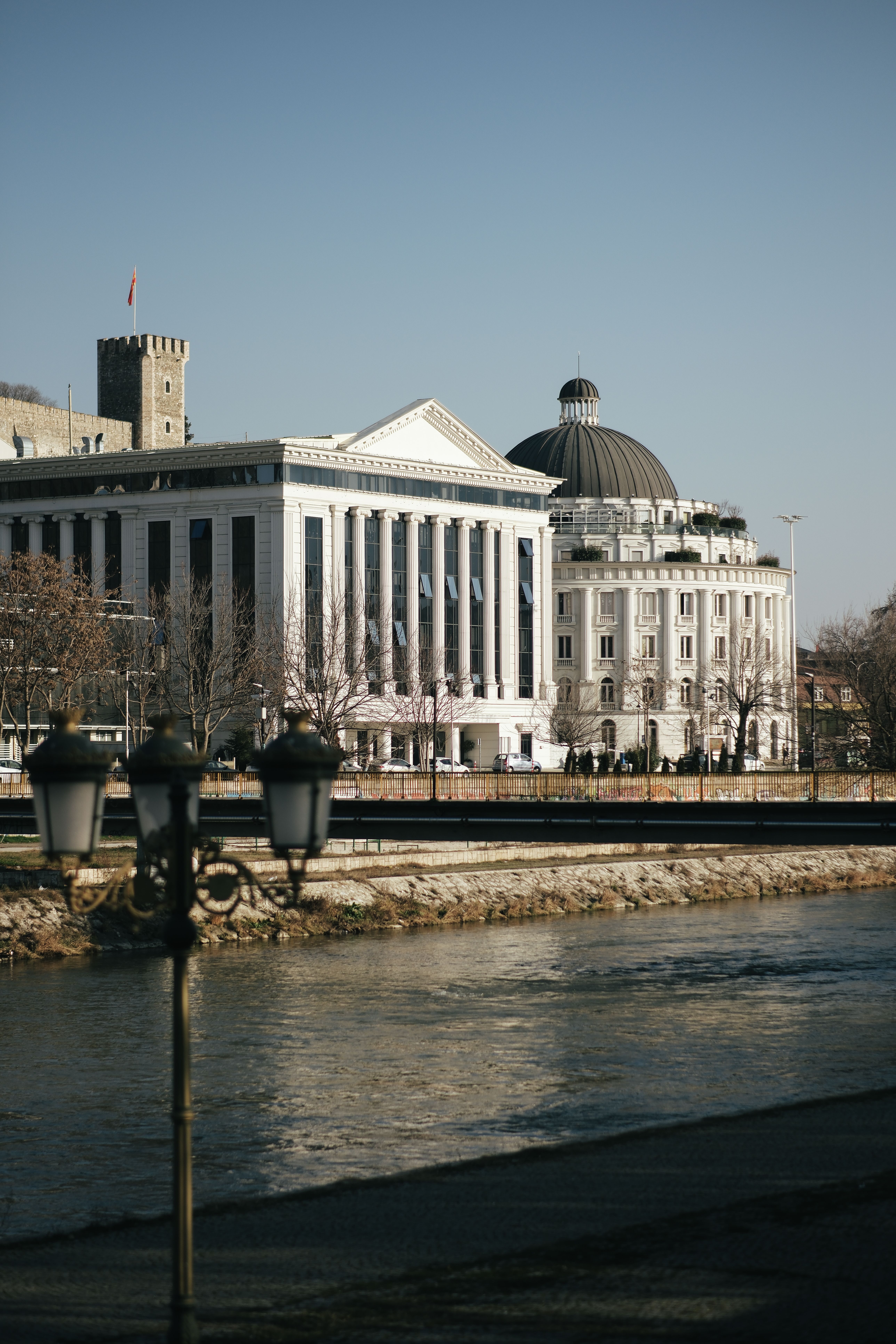 Classical Architecture Along Vardar River in Skopje · Free Stock Photo