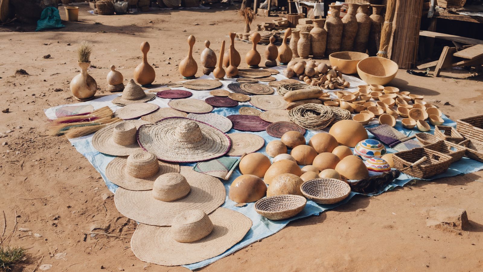 Traditional nigerian crafts market in abuja, Burkina Faso