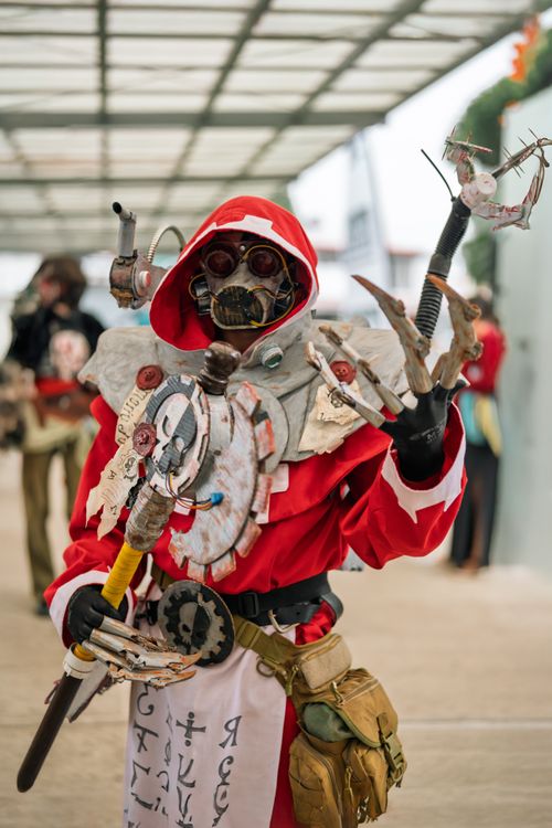 Free Intricate cosplay costume featuring a fantasy character at an anime convention in San José, Costa Rica. Stock Photo