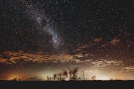 夜间，从轮廓景观处俯瞰，银河系与群星的景色令人惊叹