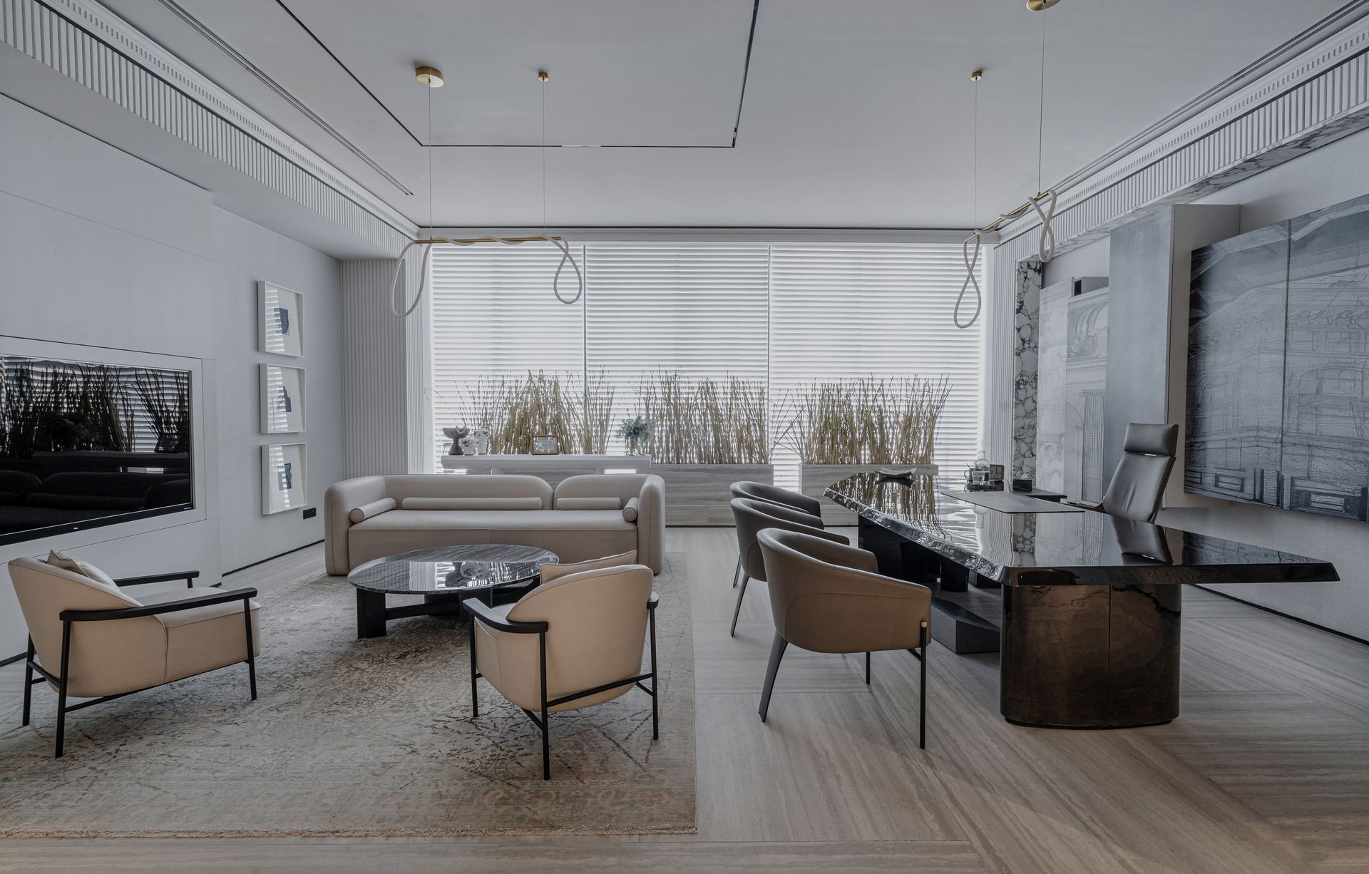 Warm, quiet interior representative of De Legacy's design work