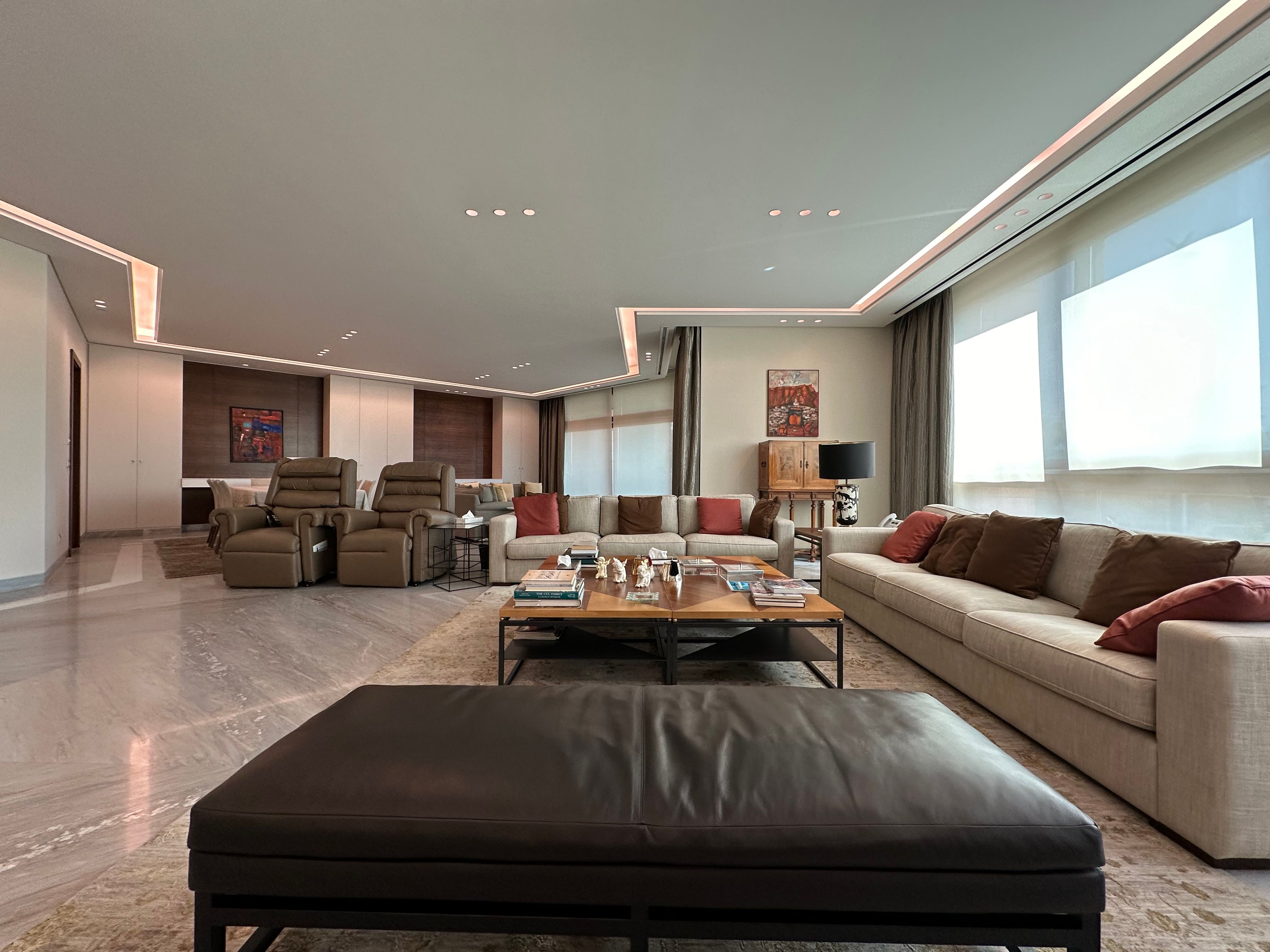 Luxury living room with neutral palette